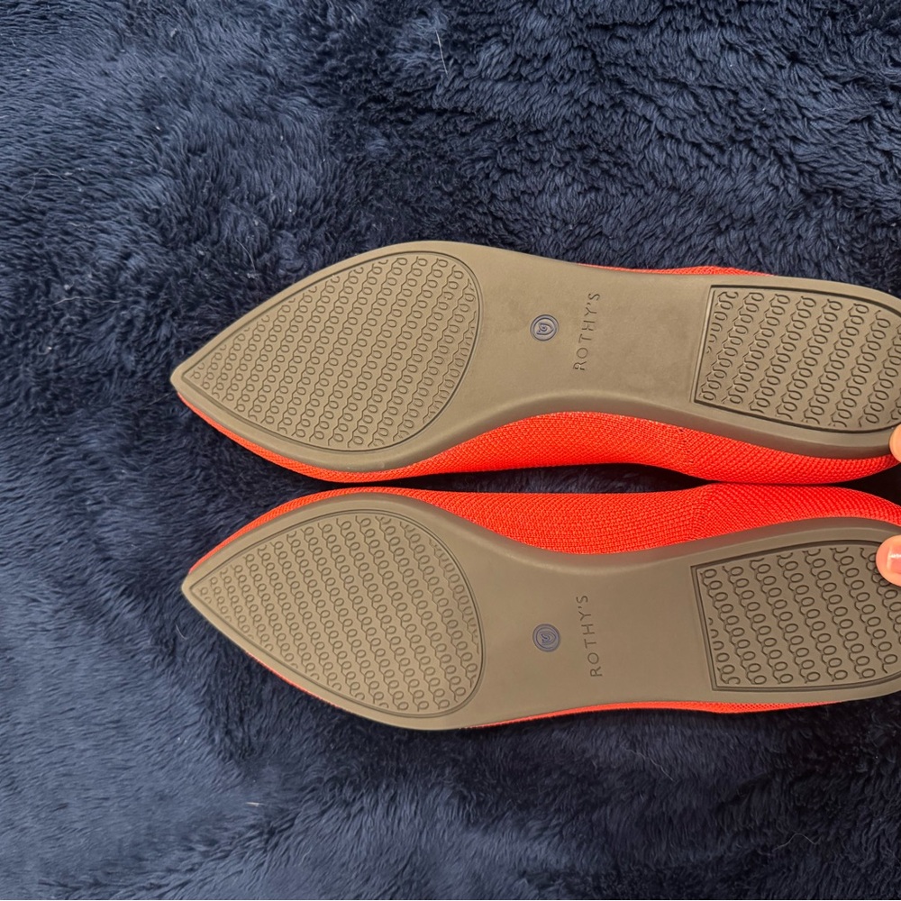 Rothy's Red Flats with Pointed Toe - Picture 2 of 5